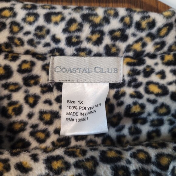 Leopard Print Fuzzy Pajamas - Picture 2 of 4